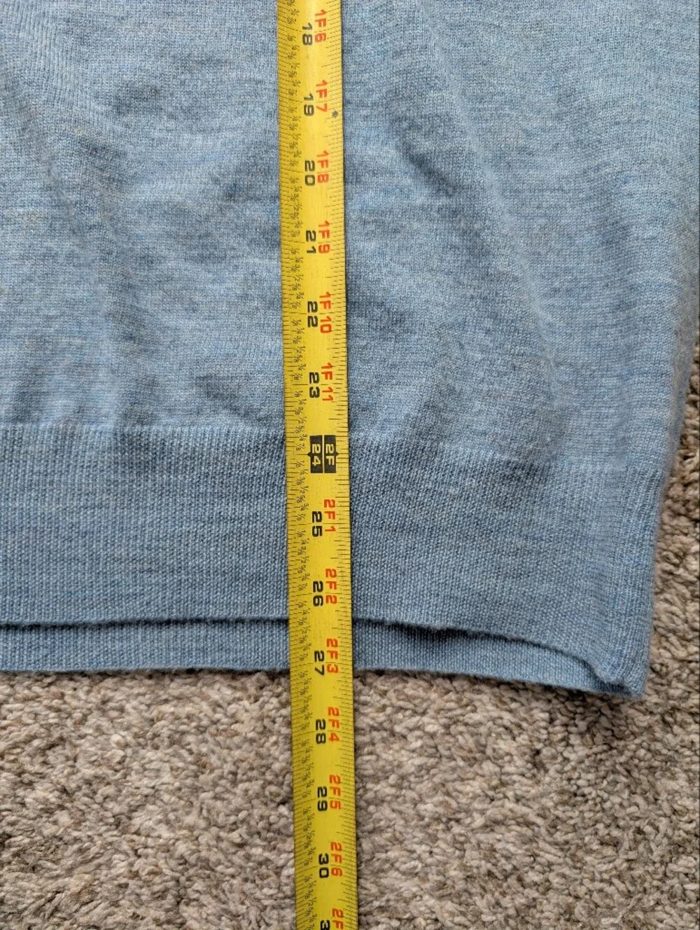 Banana Republic Merino Wool‎ V-Neck Men’s Sweater - Light Blue Sz L Classic Prep